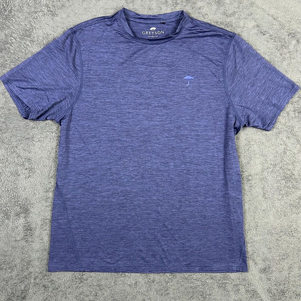 Greyson XL Performance Shirt Blue Golf Active Stretch Travelers Umbrella Nylon